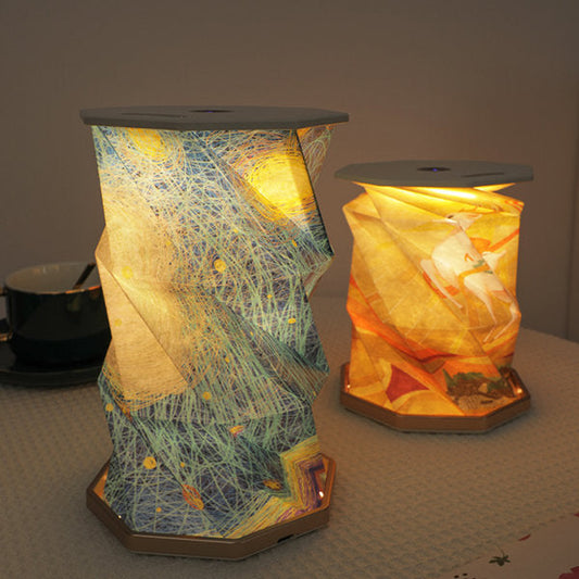 Vintage Foldable Paper Table Lamp - Dupont Paper